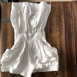 White romper strapless